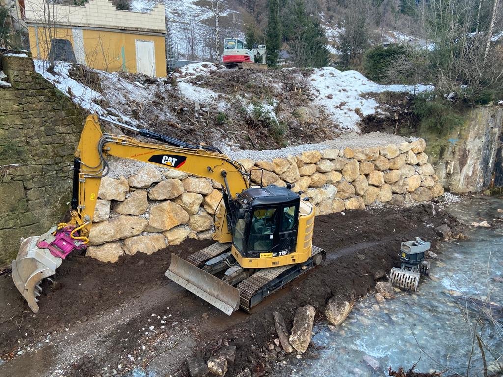 Steinmauer von Erdbau Tobias Taxacher